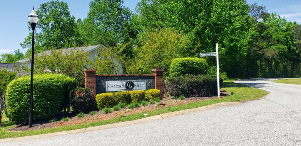 neighborhood sign landscape